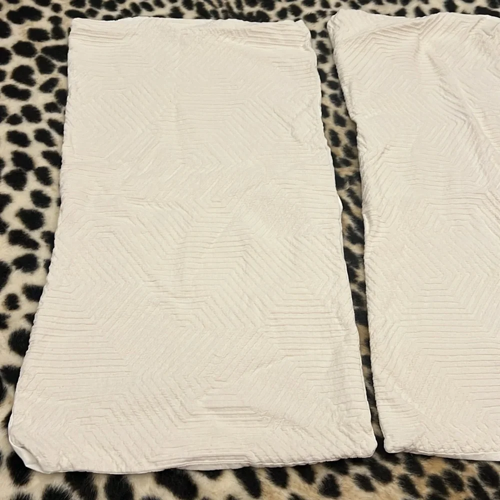 West Elm Ivory Geometric Pillows